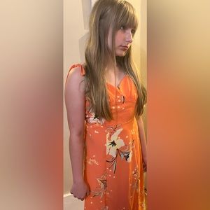 Urban Outfitters Coral Midi Dress